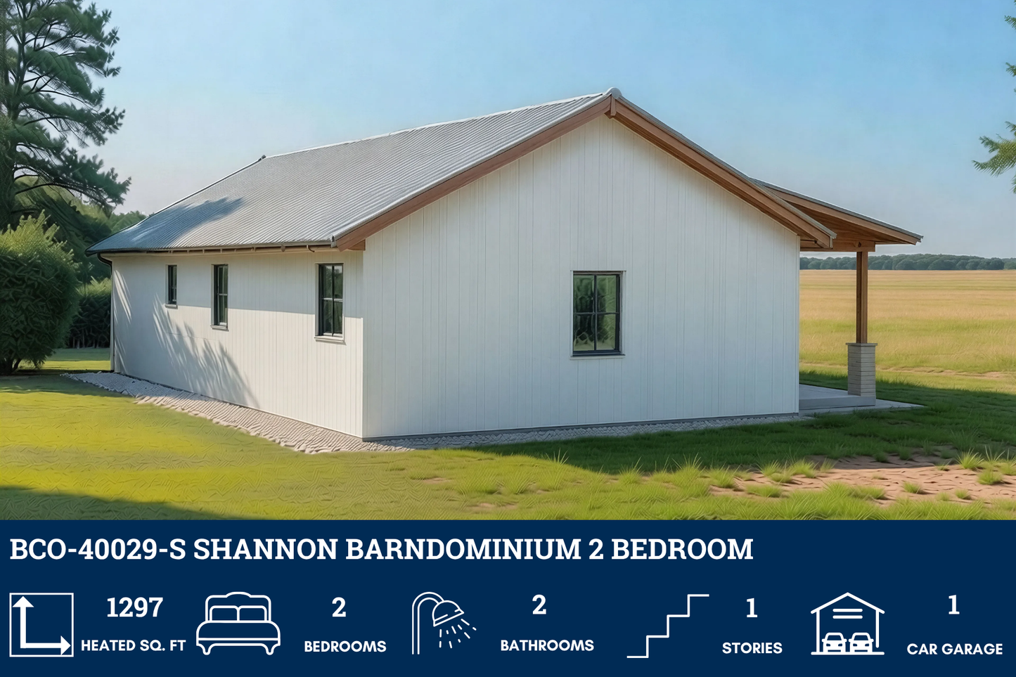 BCO-40029-S Shannon Barndominium House Plan
