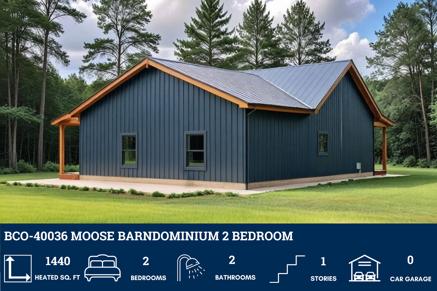 BCO-40036 Moose Barndominium House Plan