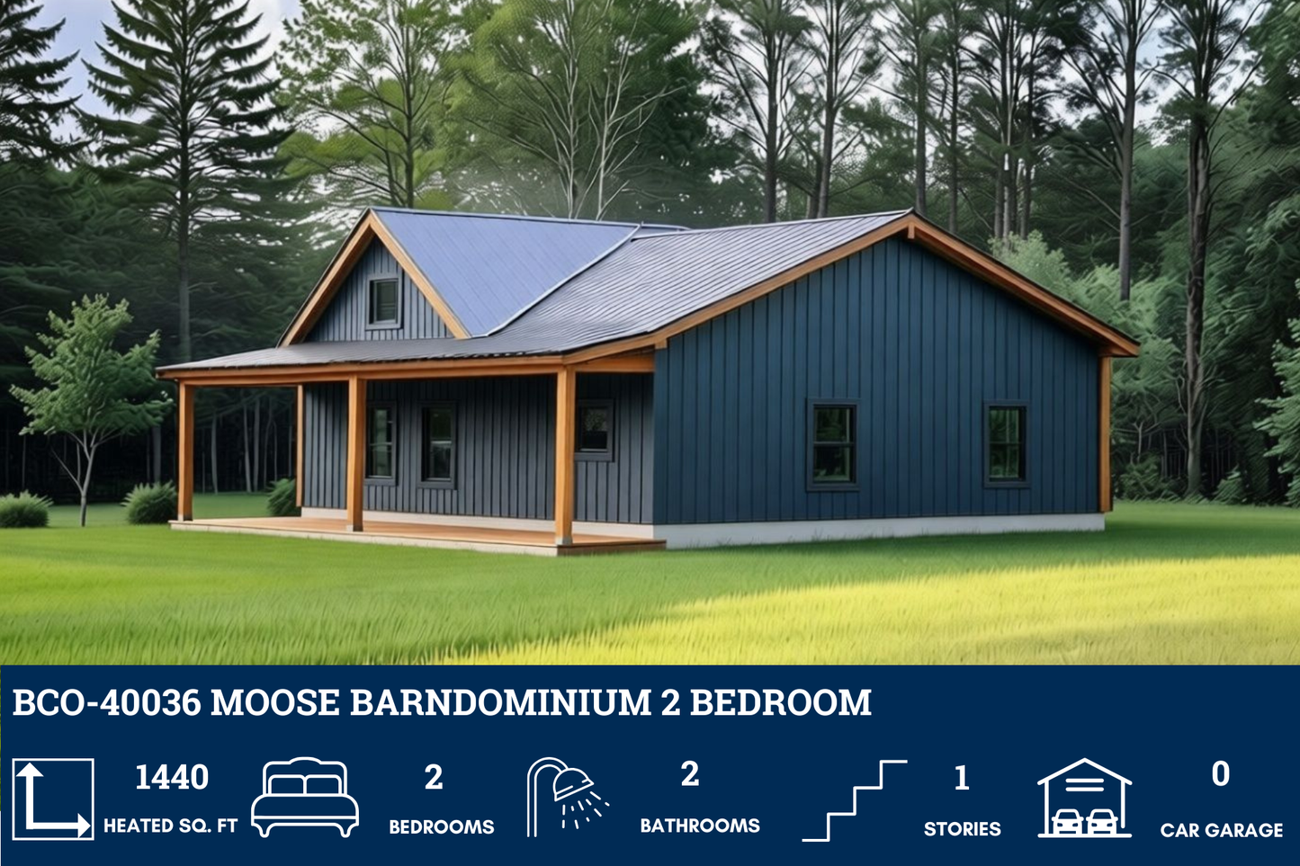 BCO-40036 Moose Barndominium House Plan