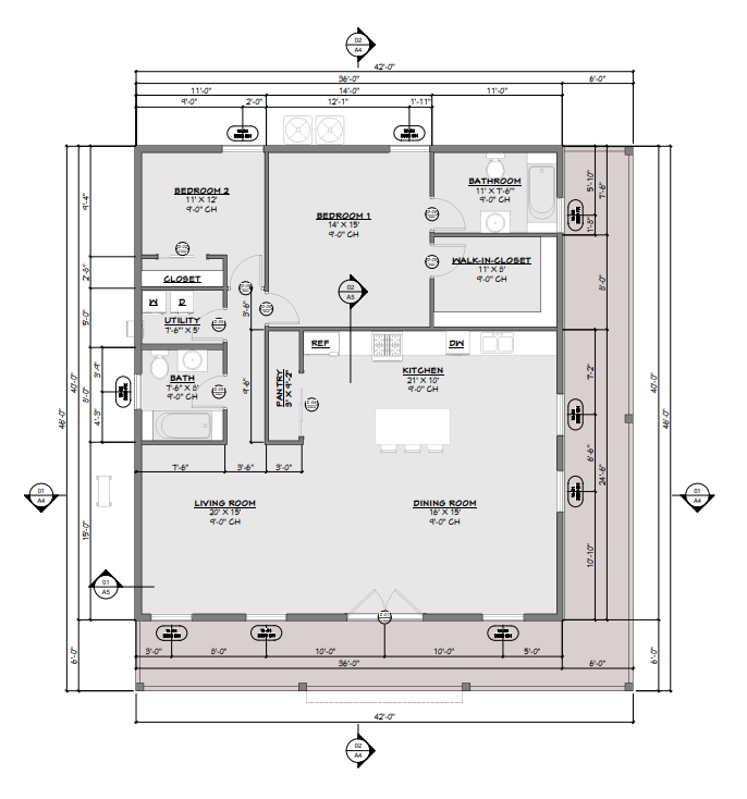 BCO-40036 Moose Barndominium House Plan
