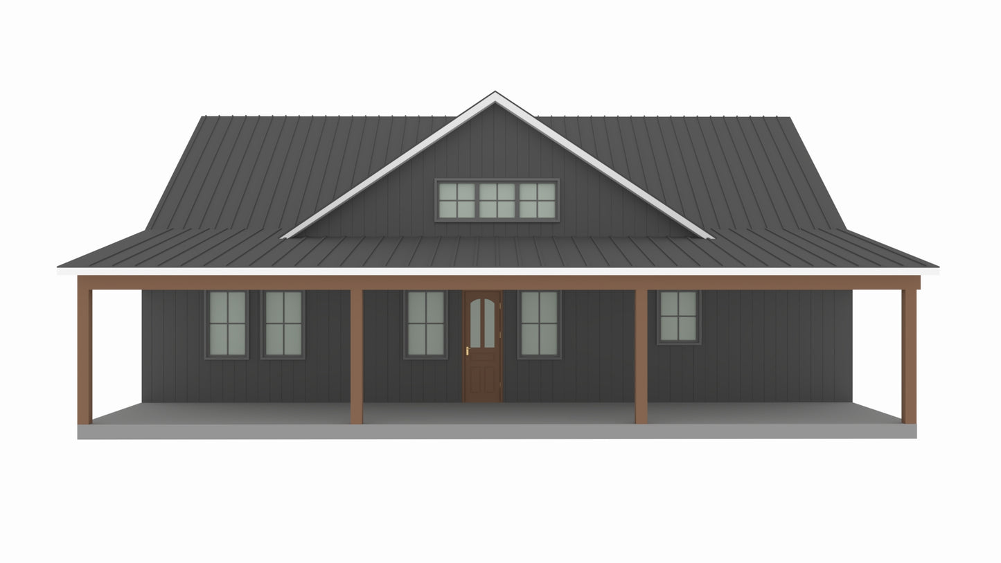 BCO-40041-C Castle Barndominium House Plan