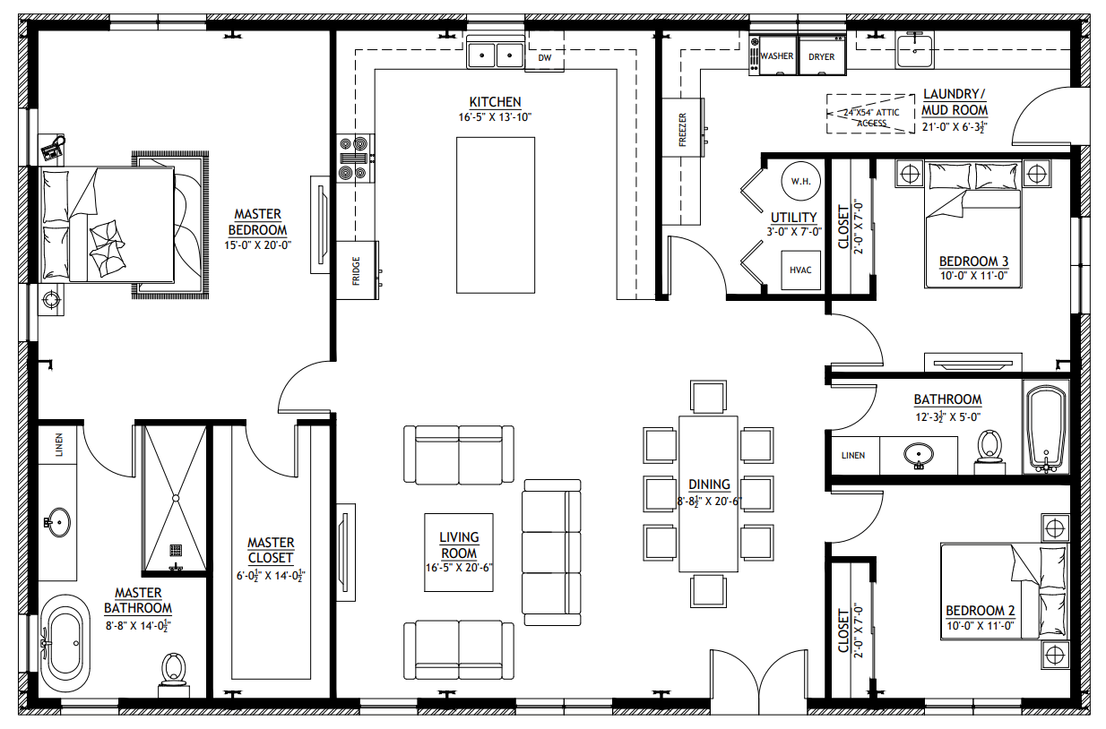 BCO-40042-C Chadwick Barndominium House Plan