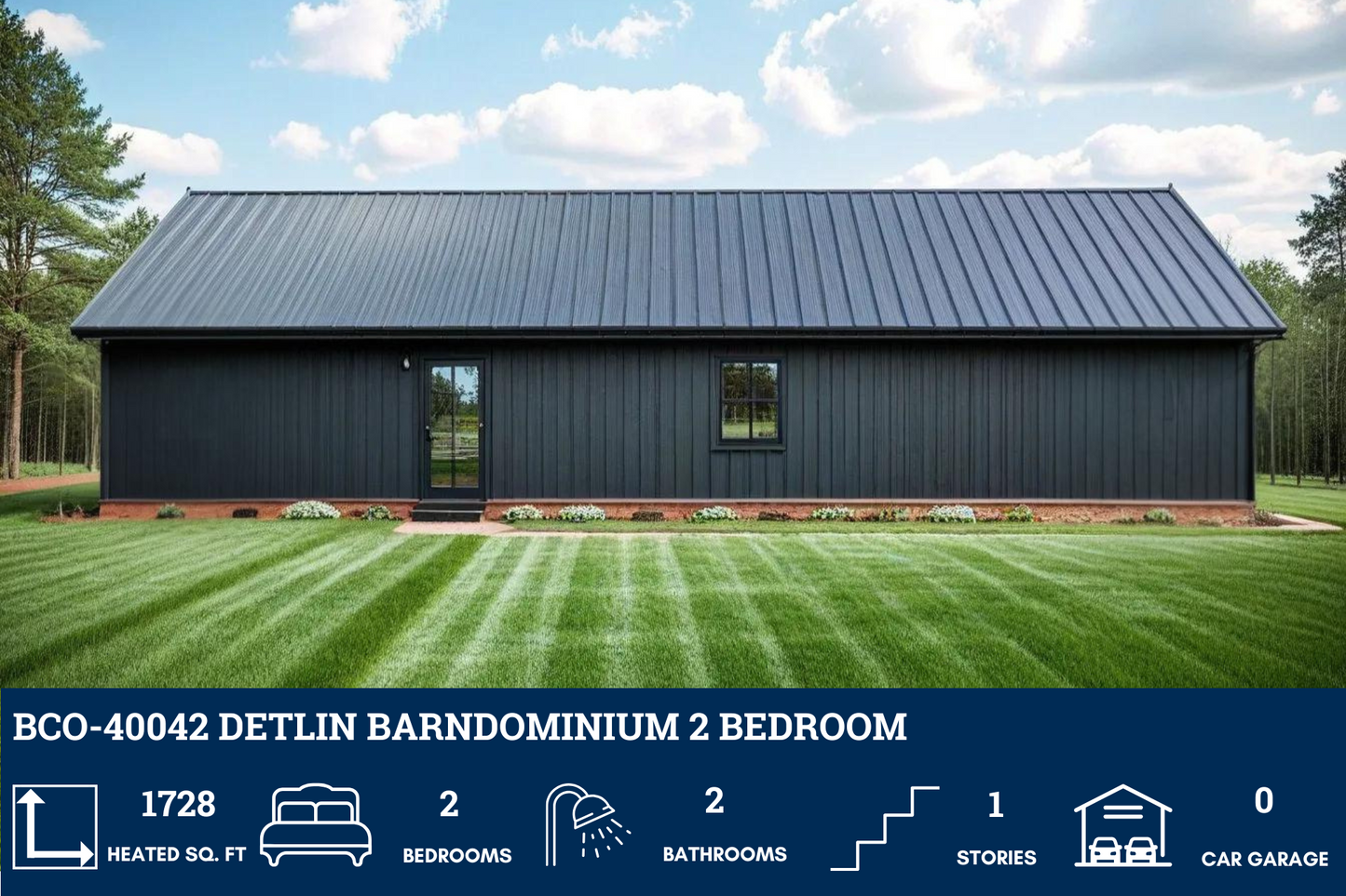 BCO-40042-2 Detlin Barndominium House Plan