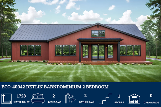 BCO-40042 Detlin Barndominium House Plan
