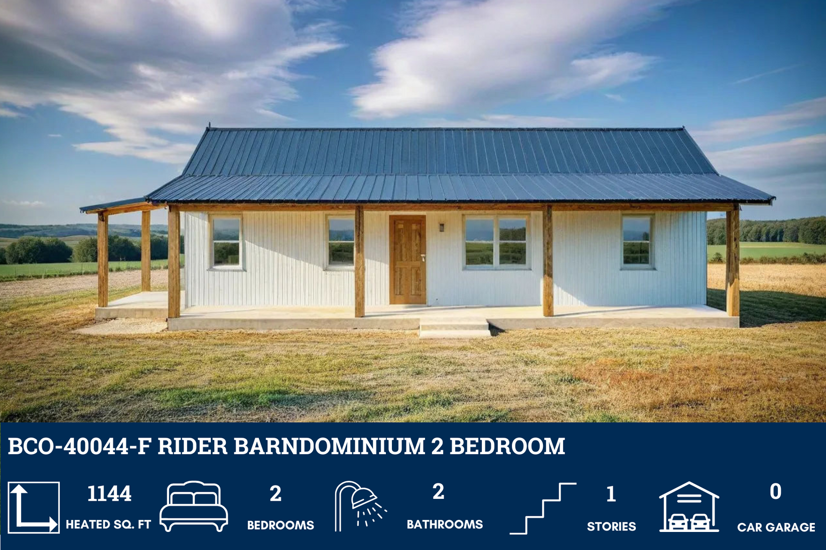 BCO-40044-F Rider Barndominium House Plan – Barndominium Plans