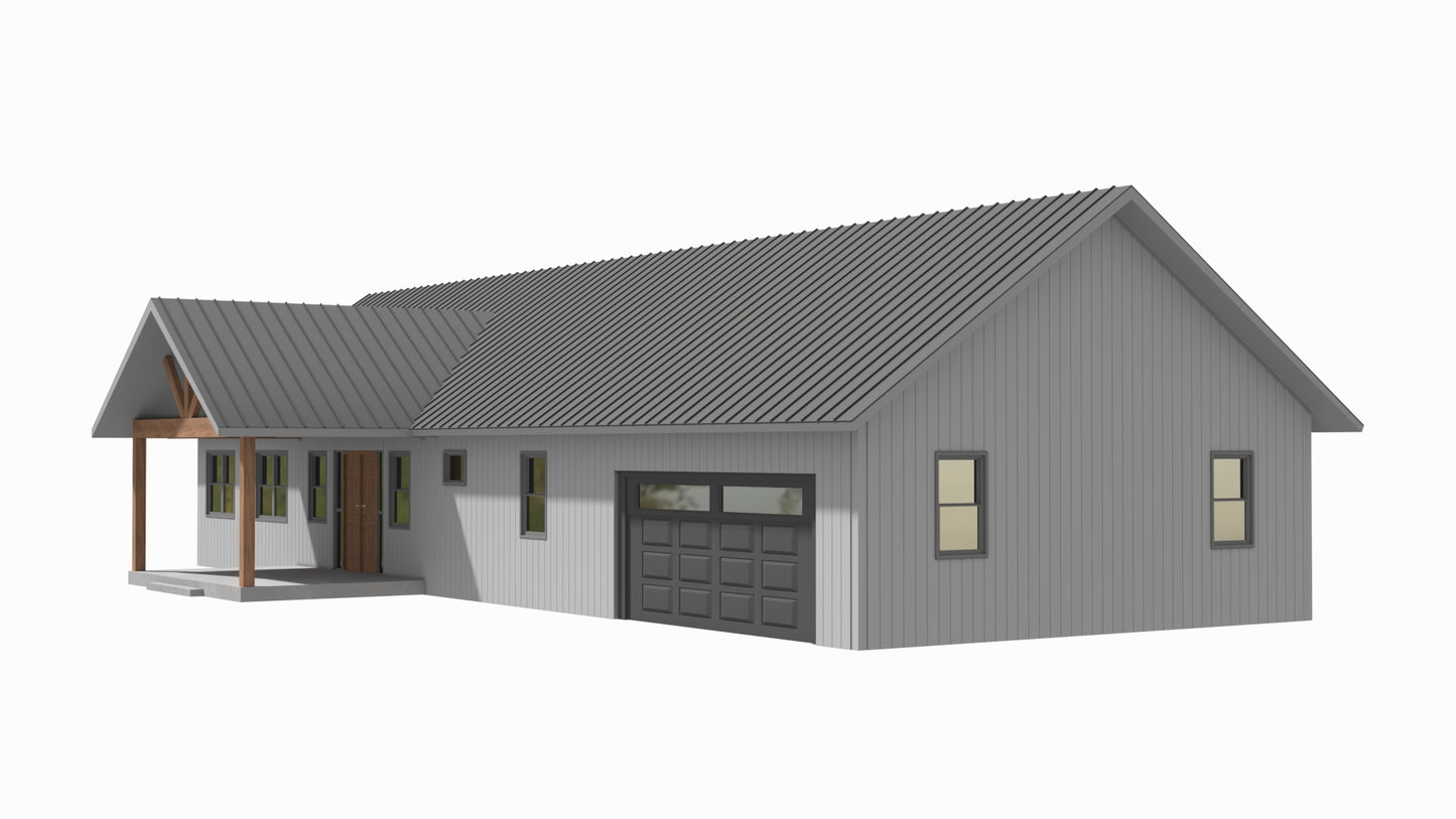 BCO-40046-A Ashton Barndominium House Plan