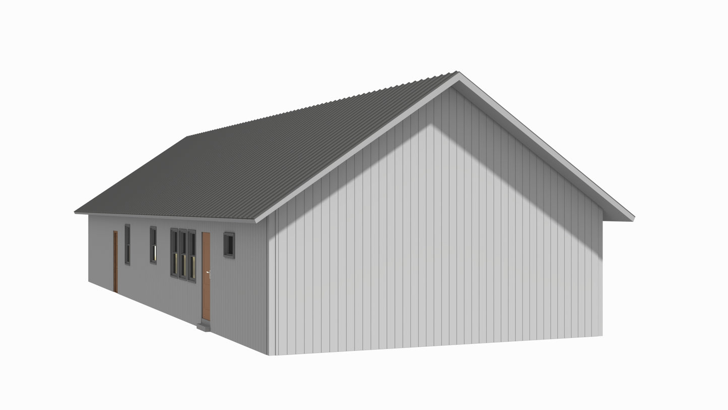 BCO-40046-A Ashton Barndominium House Plan