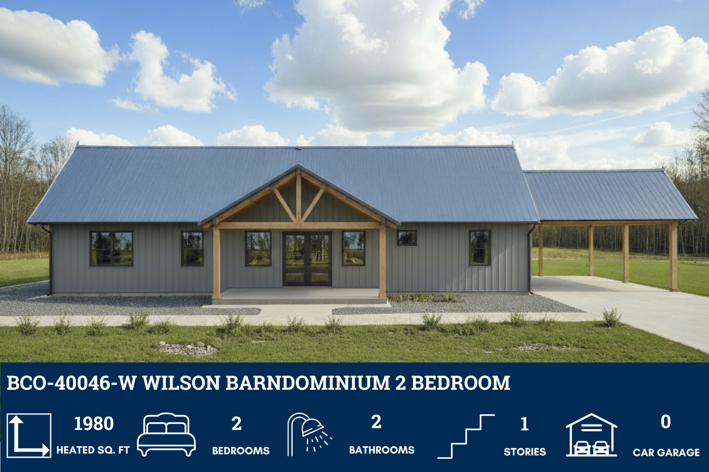 BCO-40046- W Wilson Barndominium House Plan