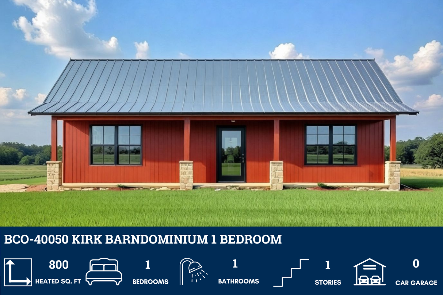 BCO-40050 Kirk Barndominium House Plan