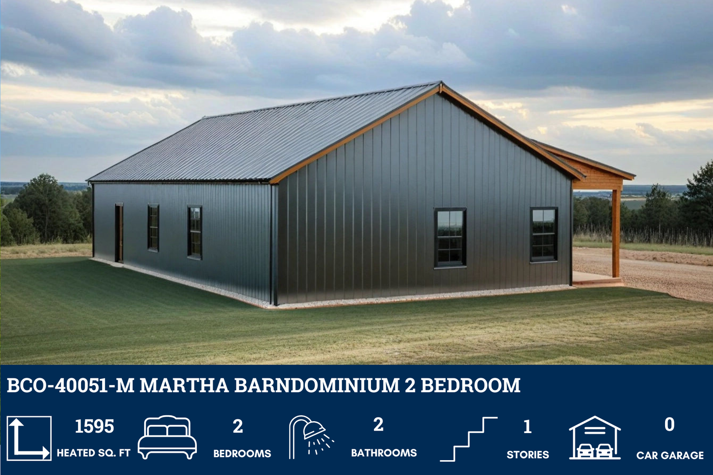 BCO-40051-M Martha Barndominium House Plan