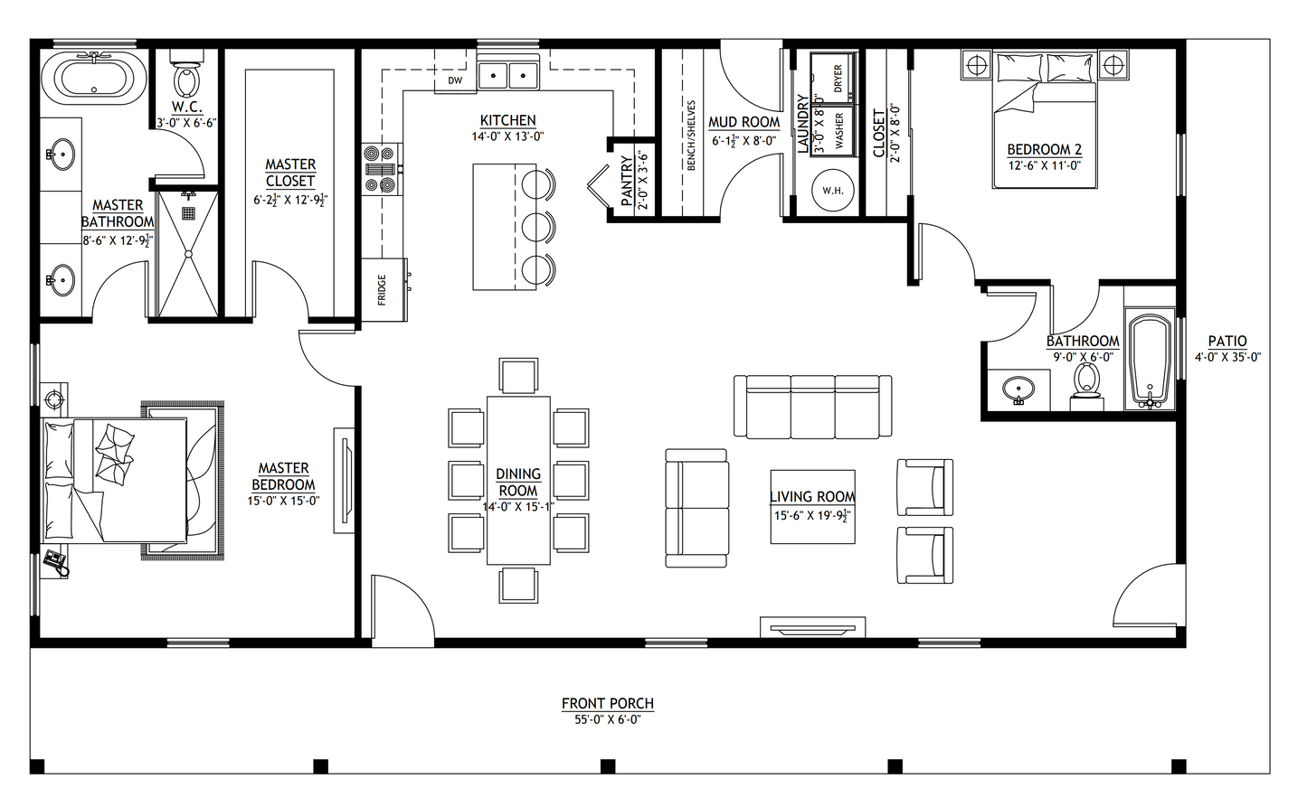 BCO-40051-M Martha Barndominium House Plan