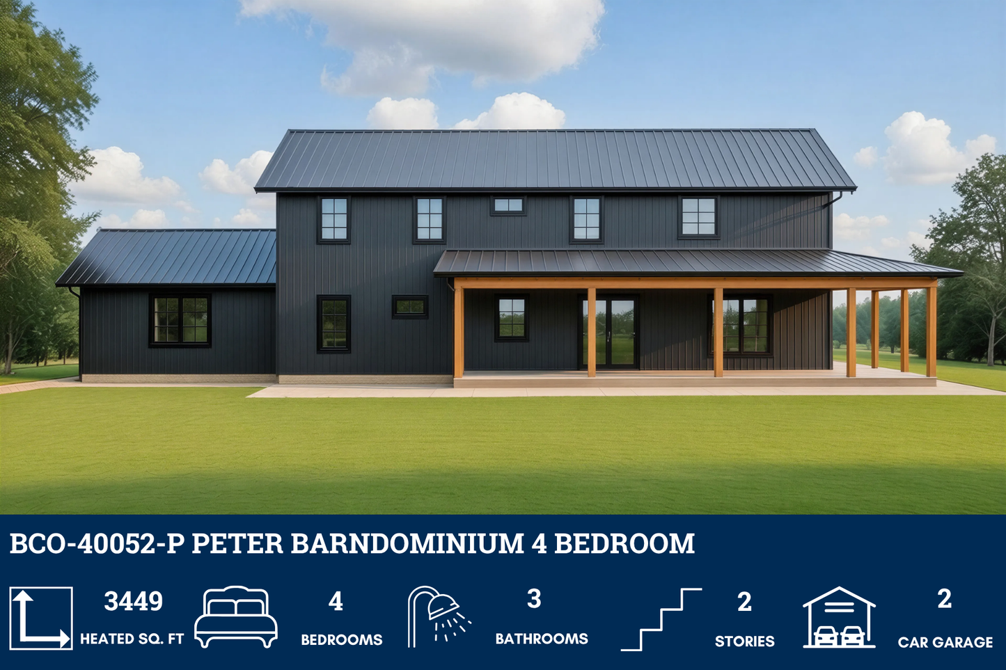 BCO-40052-P Peter Barndominium House Plan