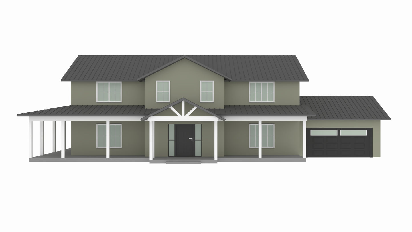 BCO-40052-P Peter Barndominium House Plan