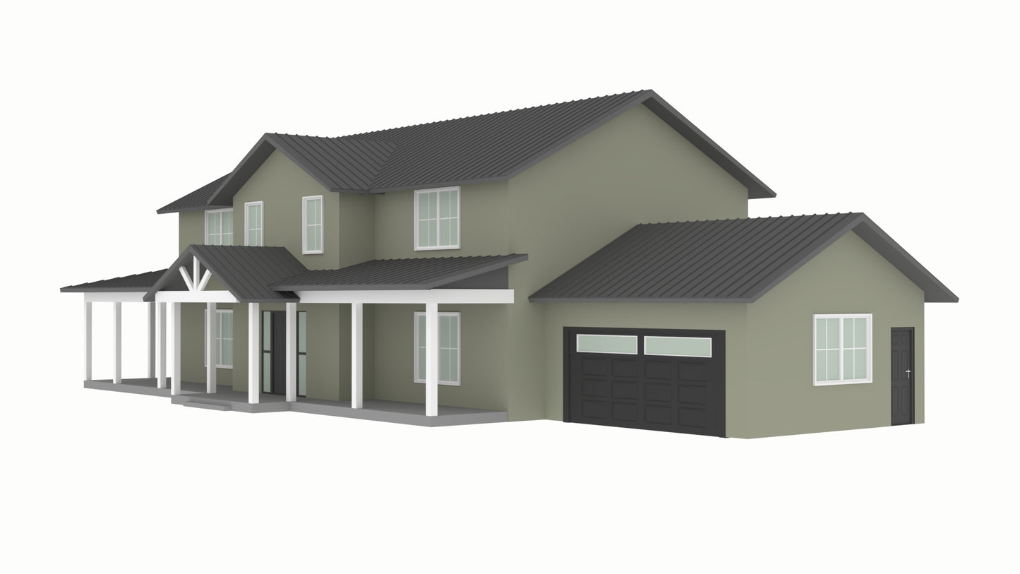 BCO-40052-P Peter Barndominium House Plan