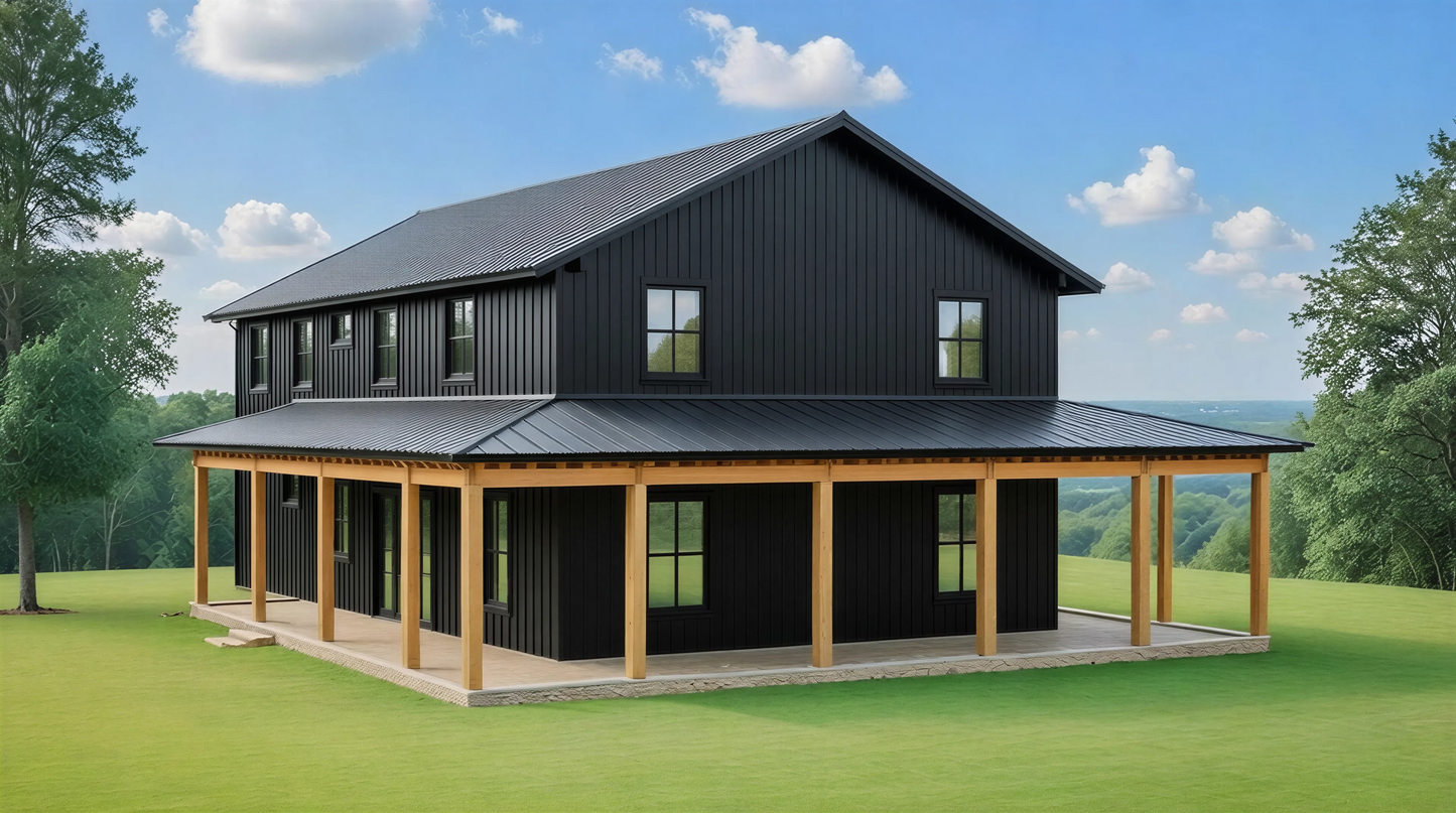 BCO-40052-P Peter Barndominium House Plan