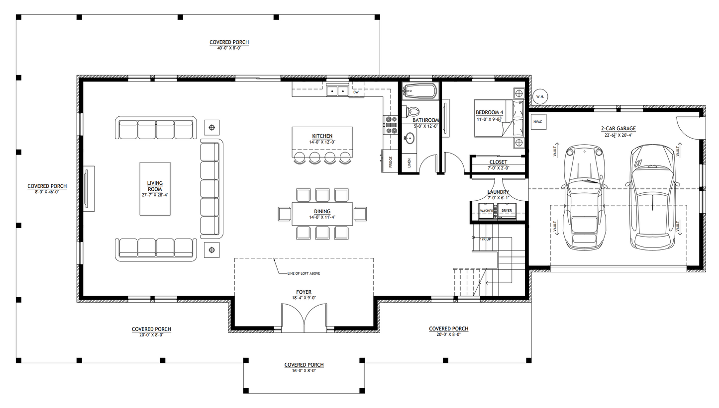 BCO-40052-P Peter Barndominium House Plan