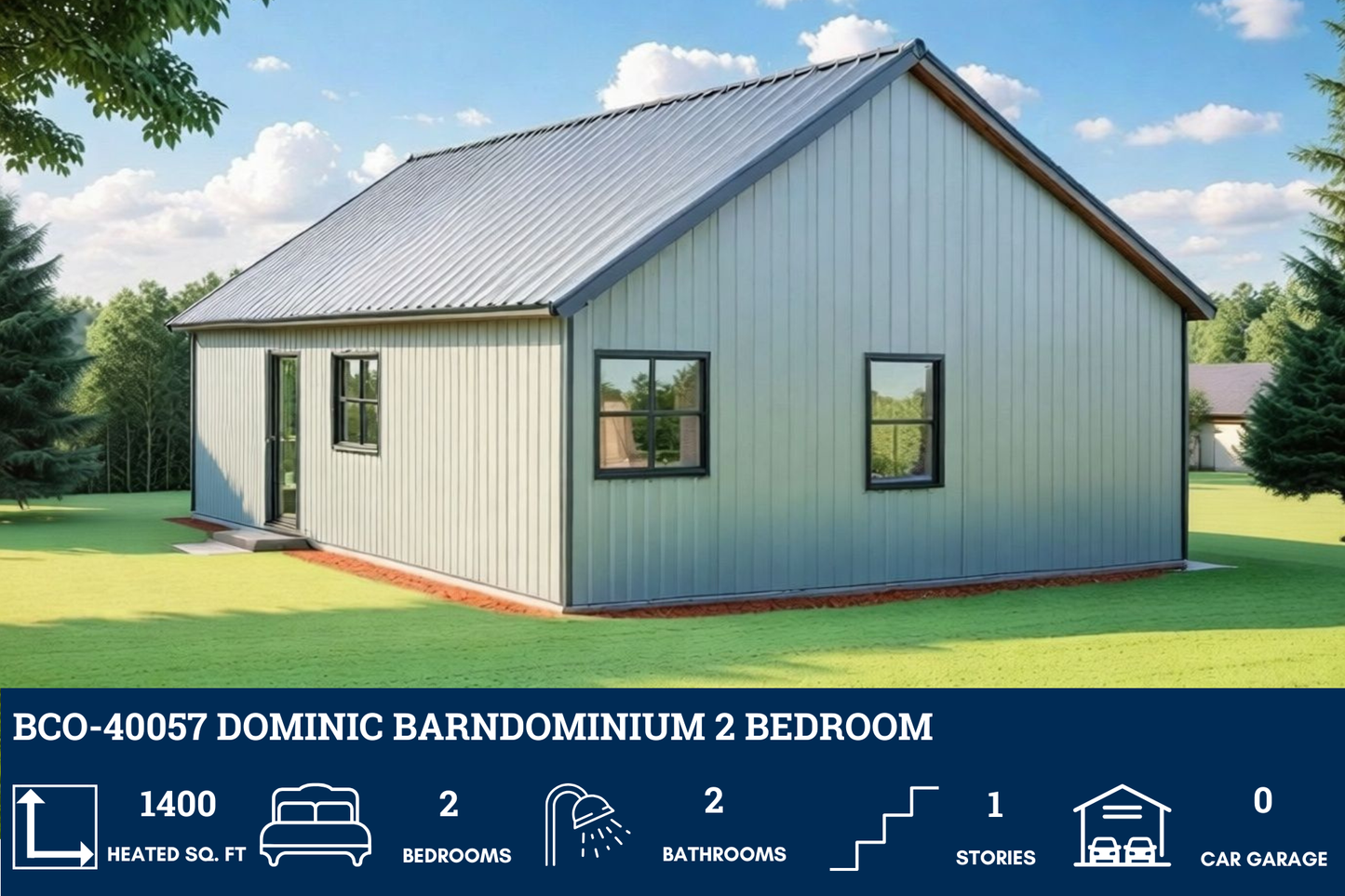 BCO-40057 Dominic Barndominium House Plan