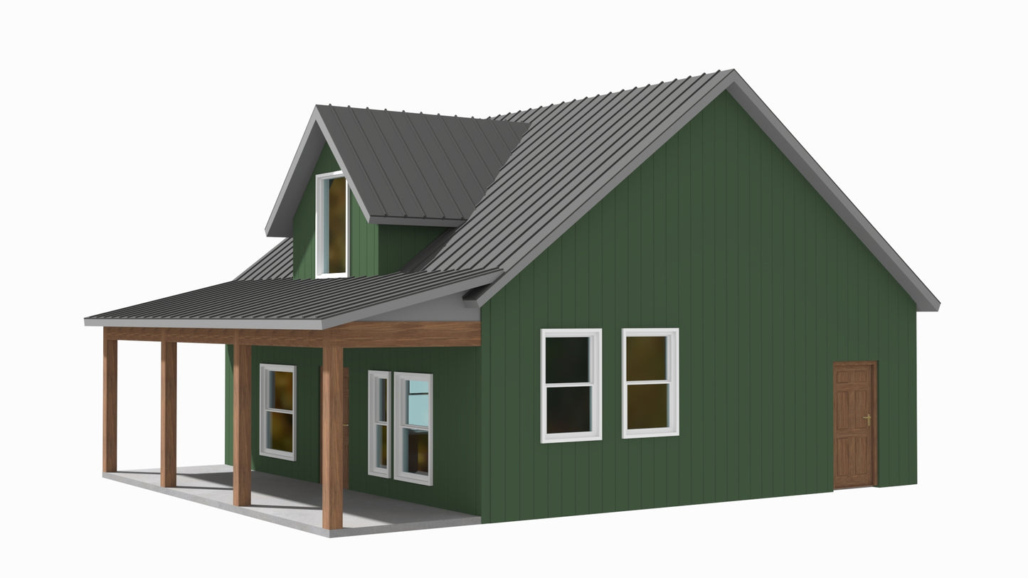 BCO-40058 Olsen Barndominium House Plan