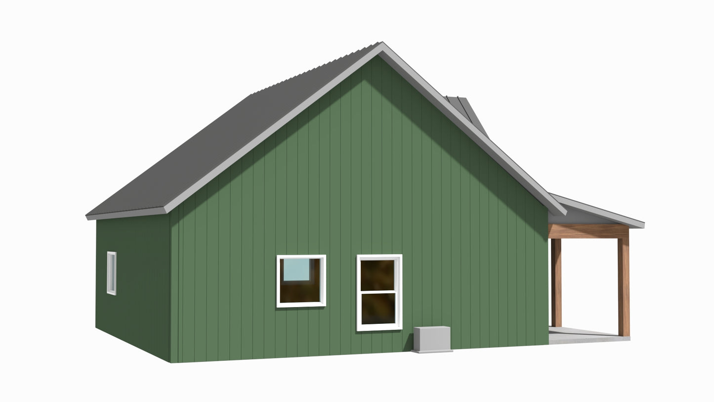 BCO-40058 Olsen Barndominium House Plan