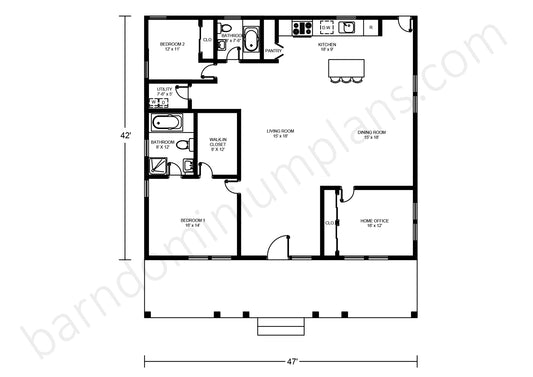 BCO-40060 Barndominium House Plan