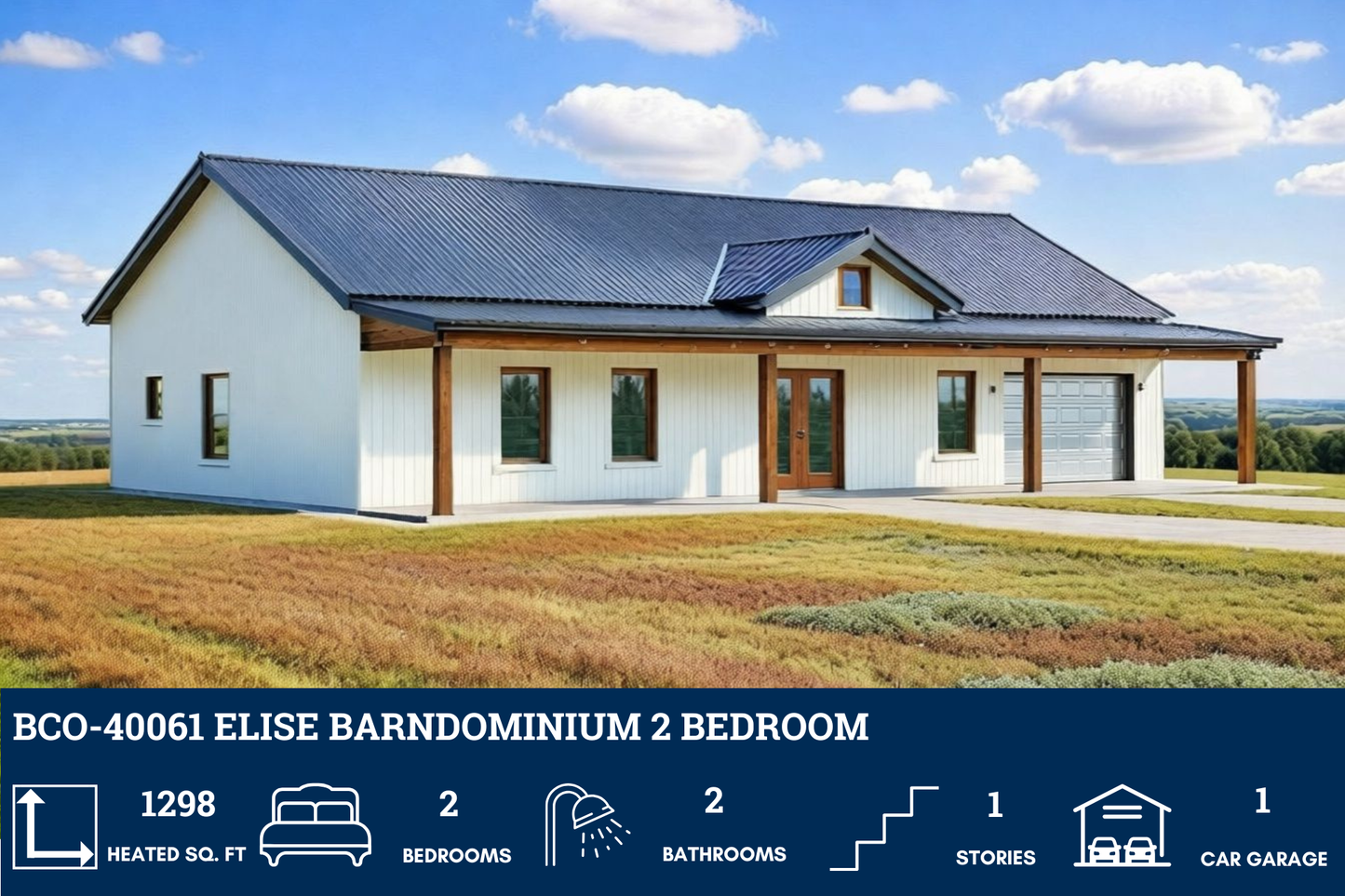 BCO-40061 Elise Barndominium House Plan