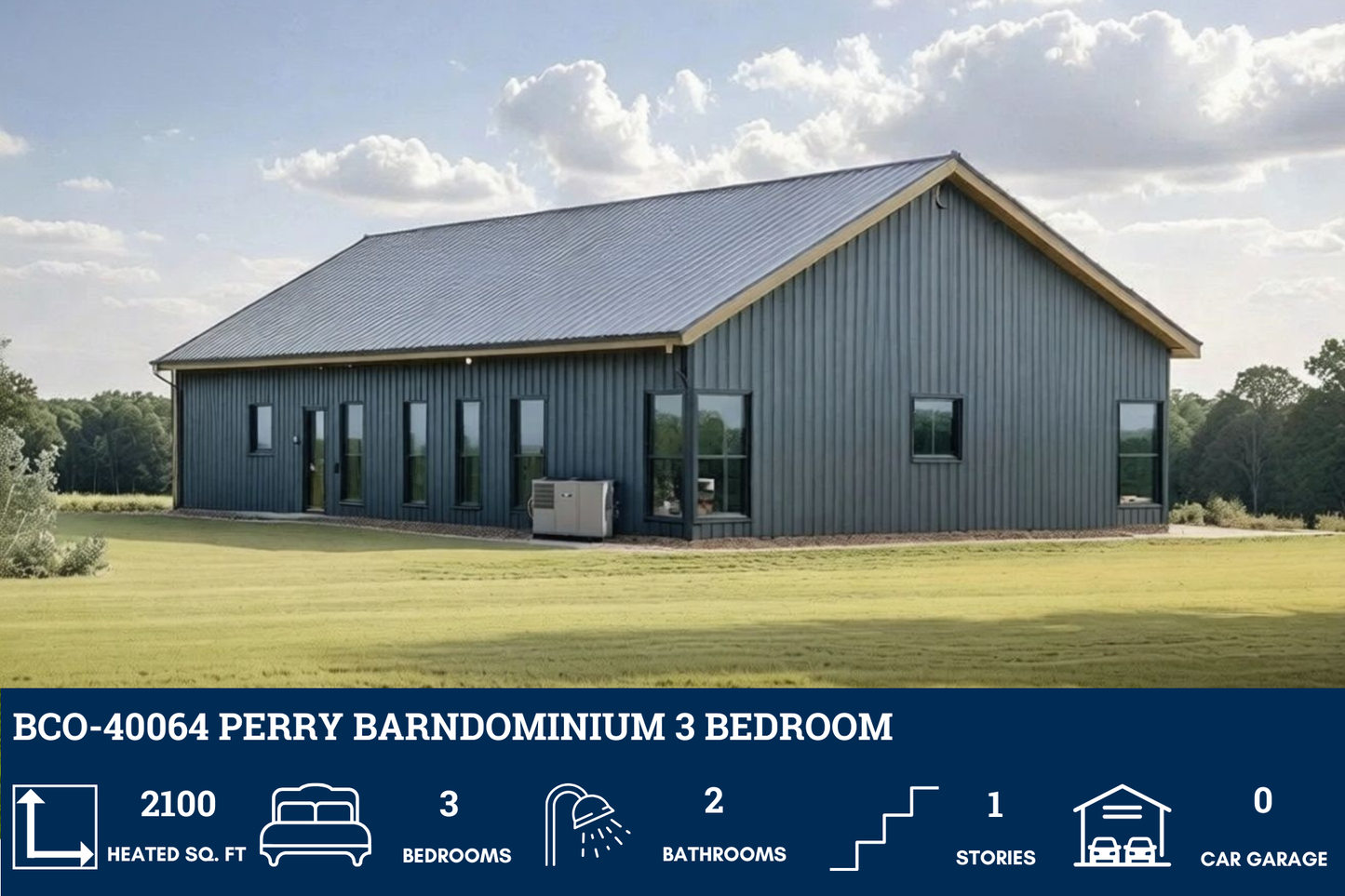 BCO-40064 Perry Barndominium House Plan