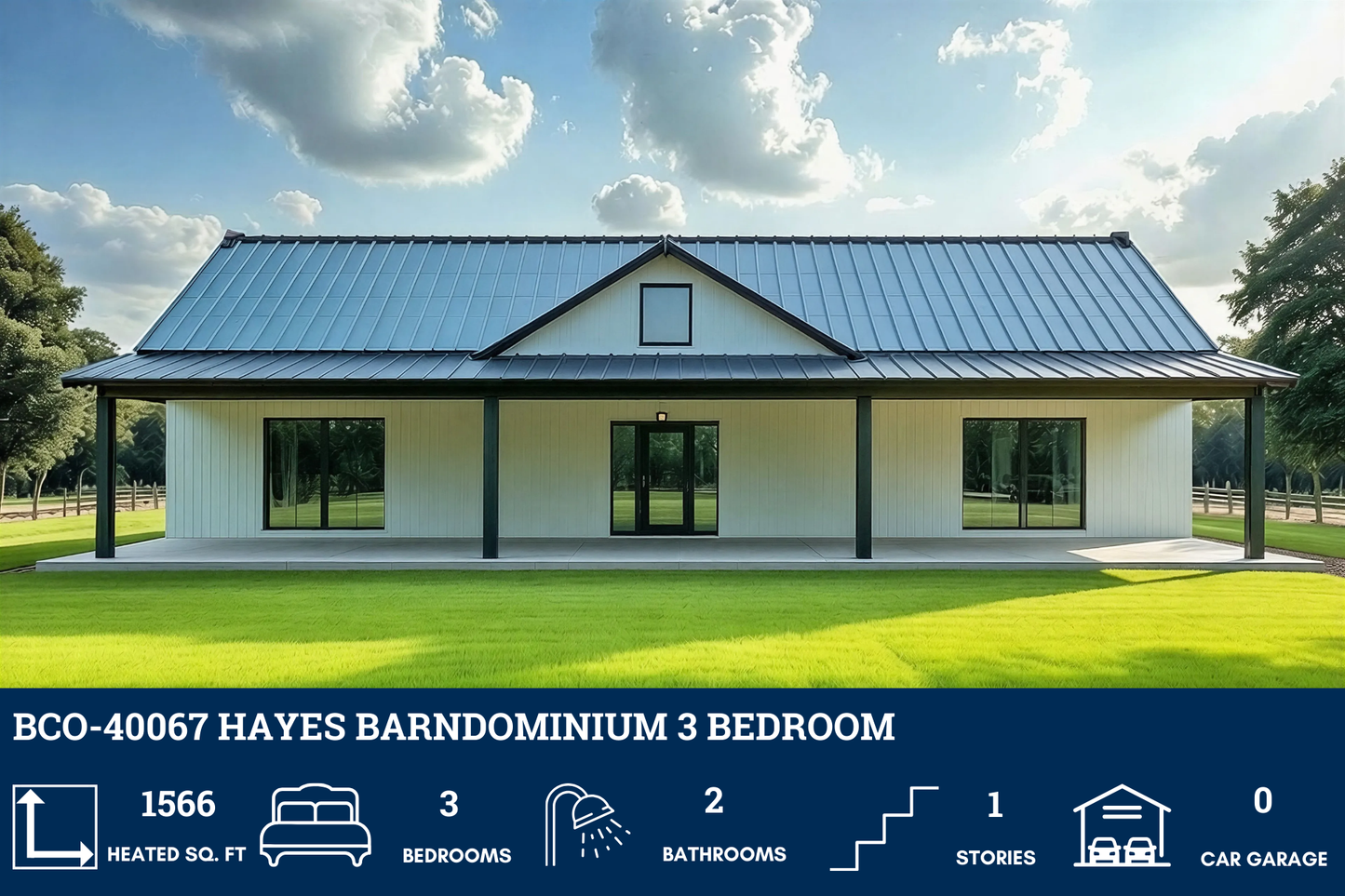 BCO-40067 Hayes Barndominium Floor Plan