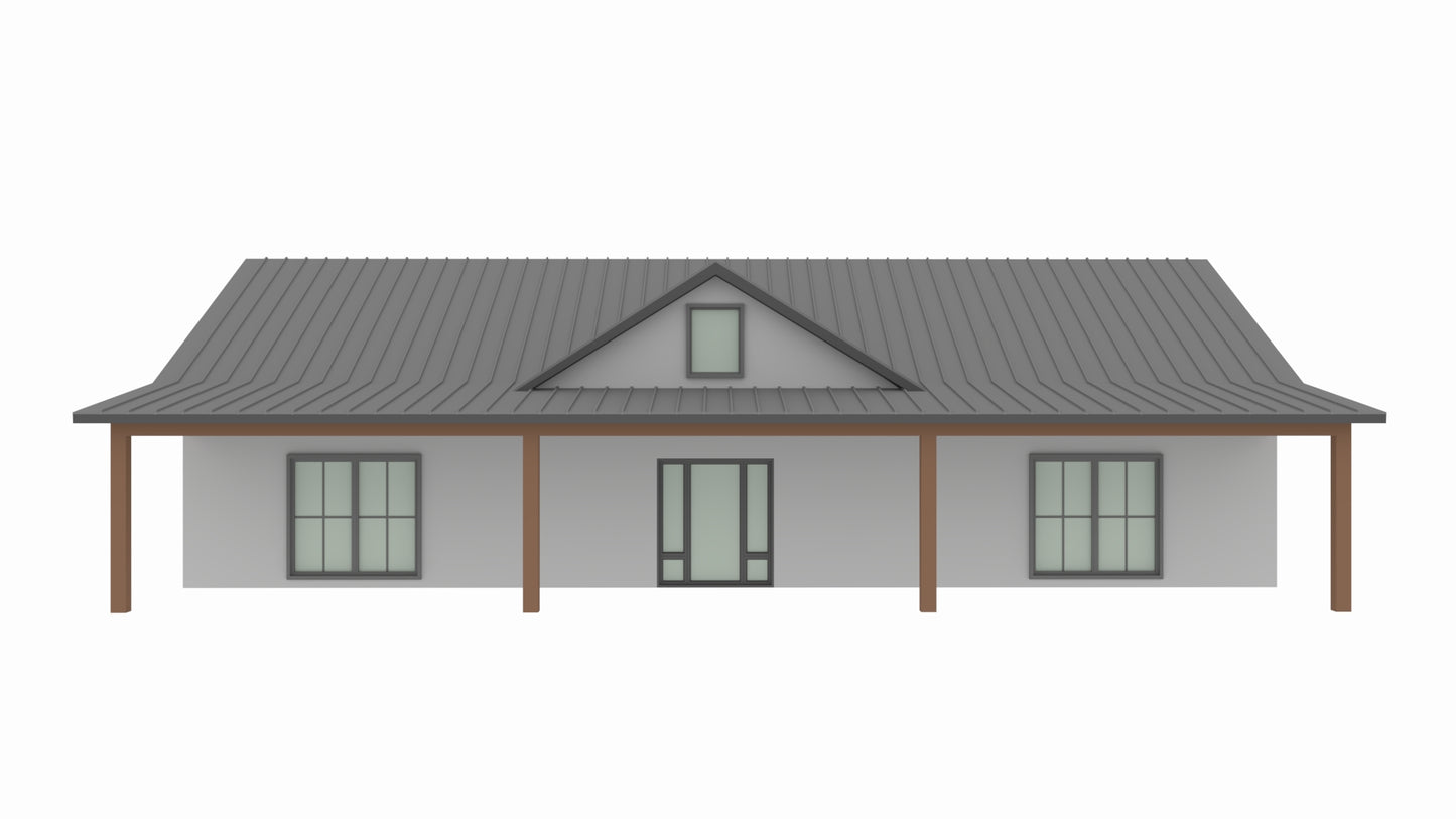 BCO-40067 Hayes Barndominium Floor Plan