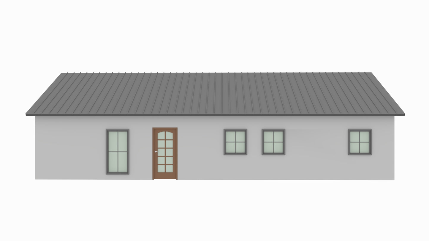 BCO-40067 Hayes Barndominium Floor Plan