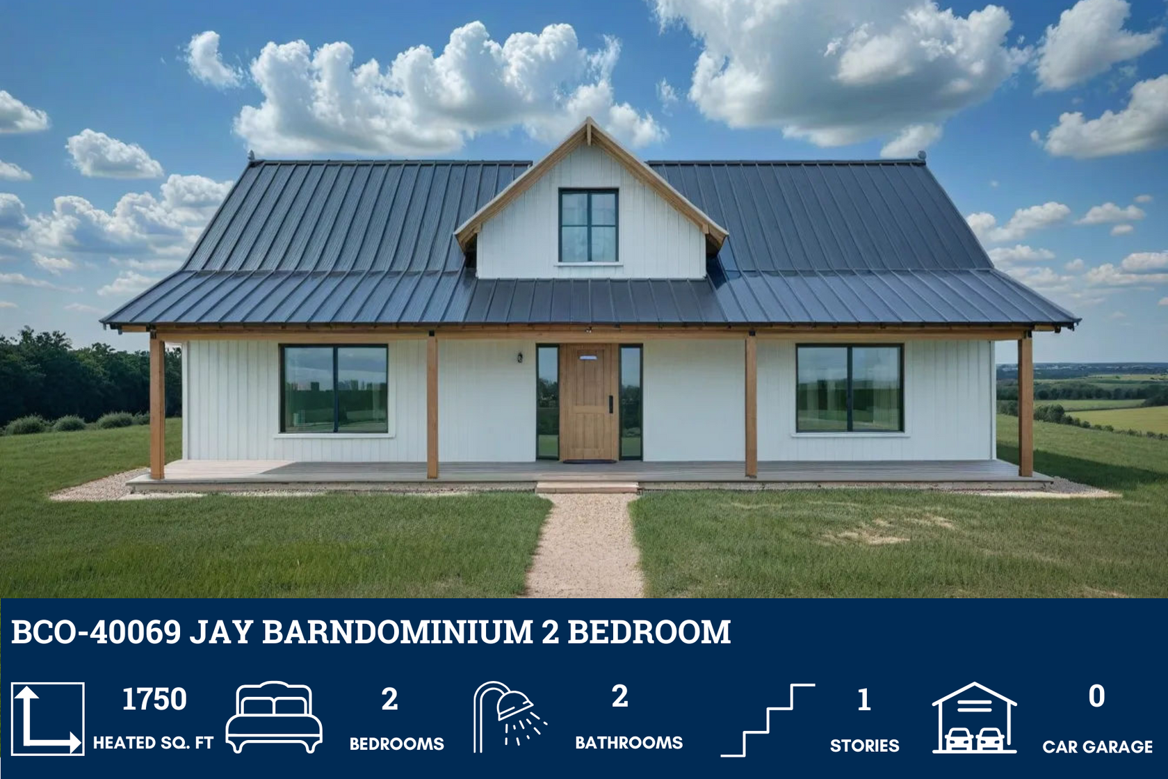 BCO-40069 Jay Barndominium House Plan – Barndominium Plans