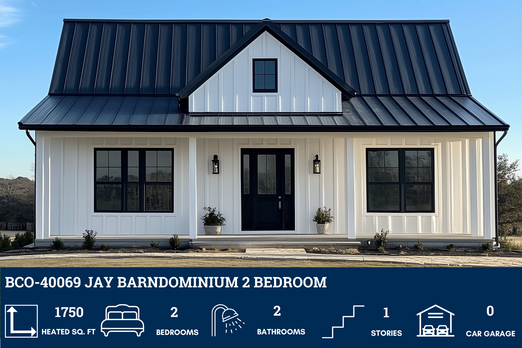 BCO-40069 Jay Barndominium House Plan – Barndominium Plans