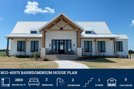 BCO-40075 Barndominium House Plan