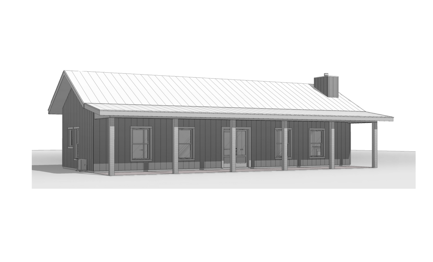 BCO-40077 Seth Barndominium House Plan