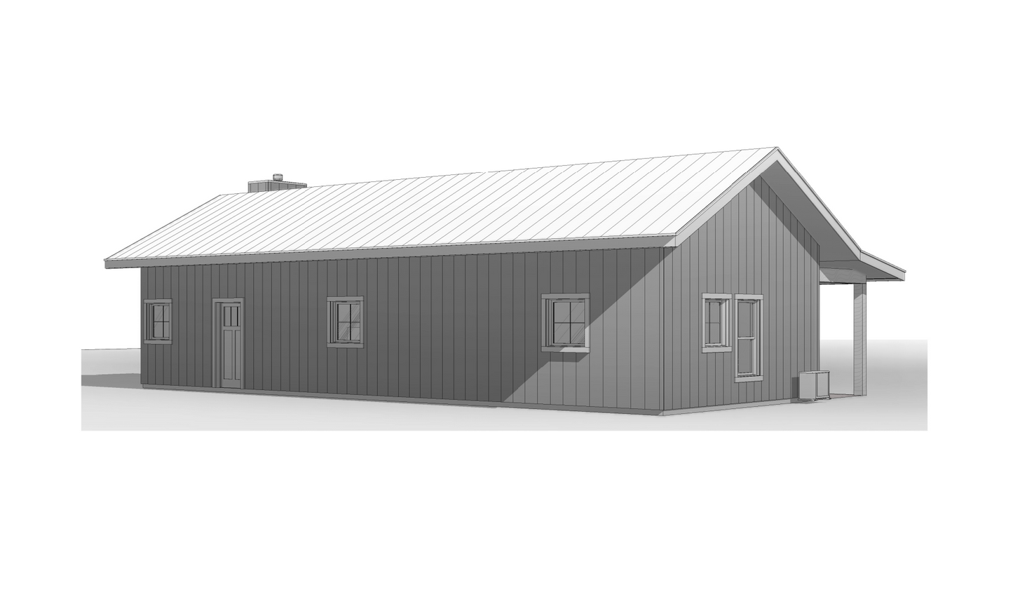 BCO-40077 Seth Barndominium House Plan