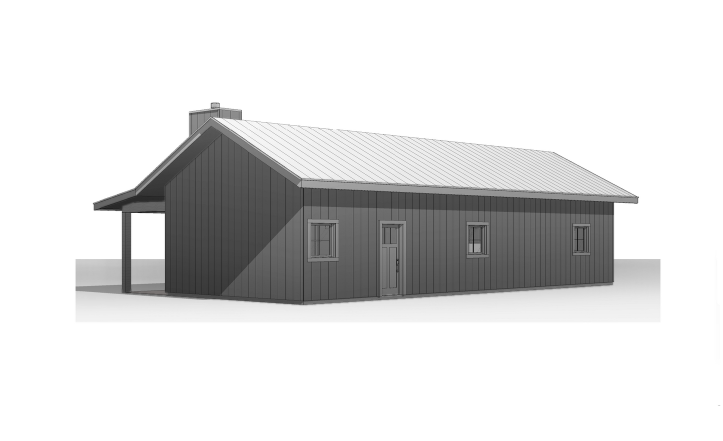 BCO-40077 Seth Barndominium House Plan