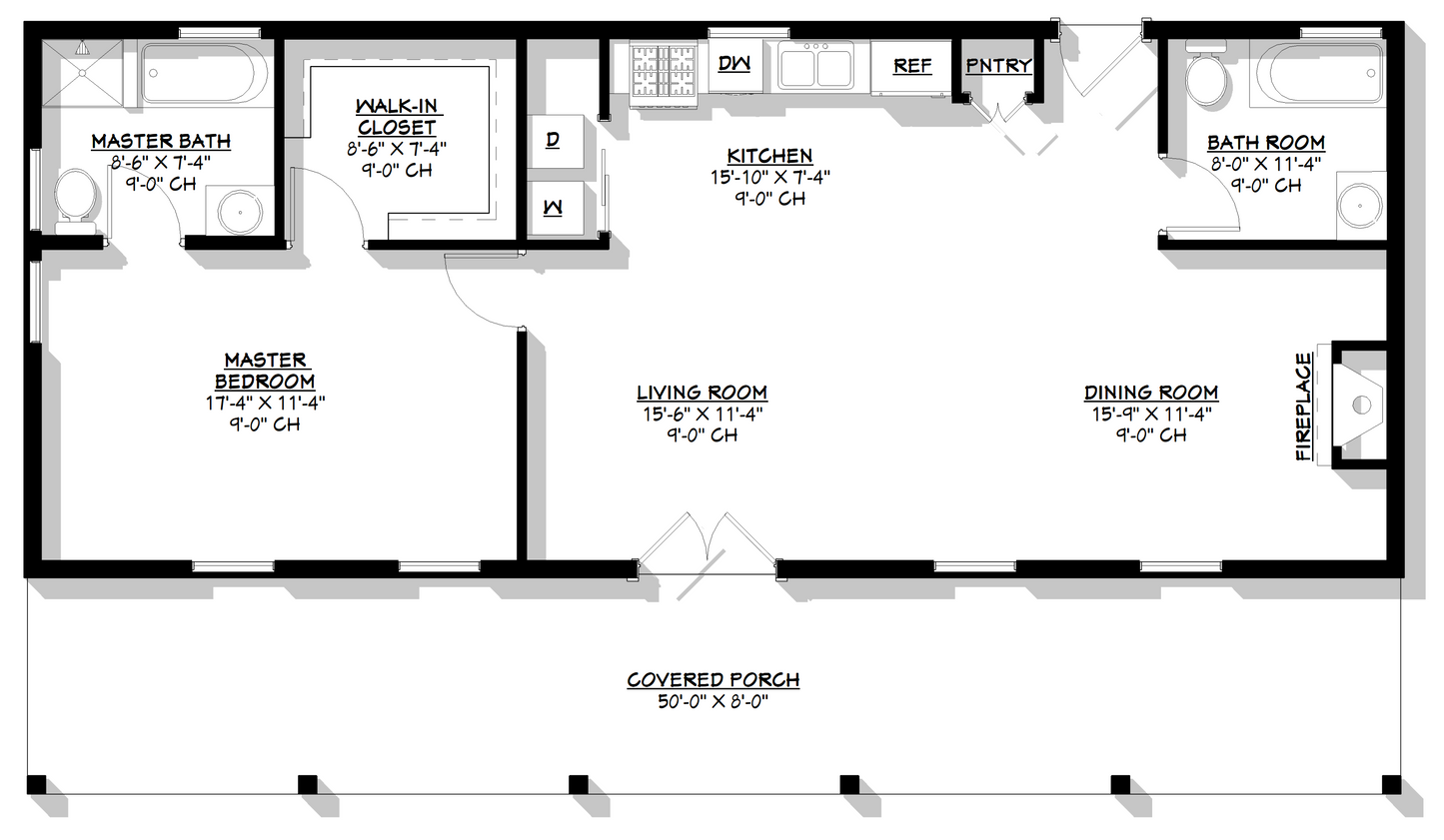 BCO-40077 Seth Barndominium House Plan