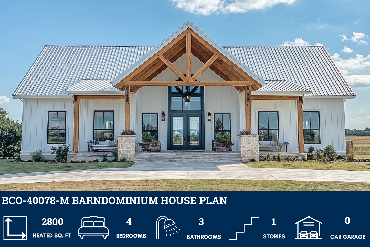 BCO-40078-M Barndominium House Plan