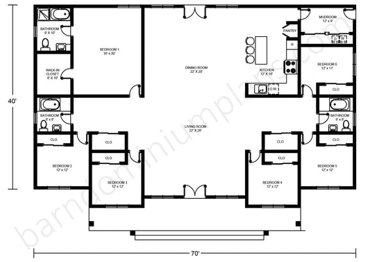 BCO-40078 Barndominium House Plan