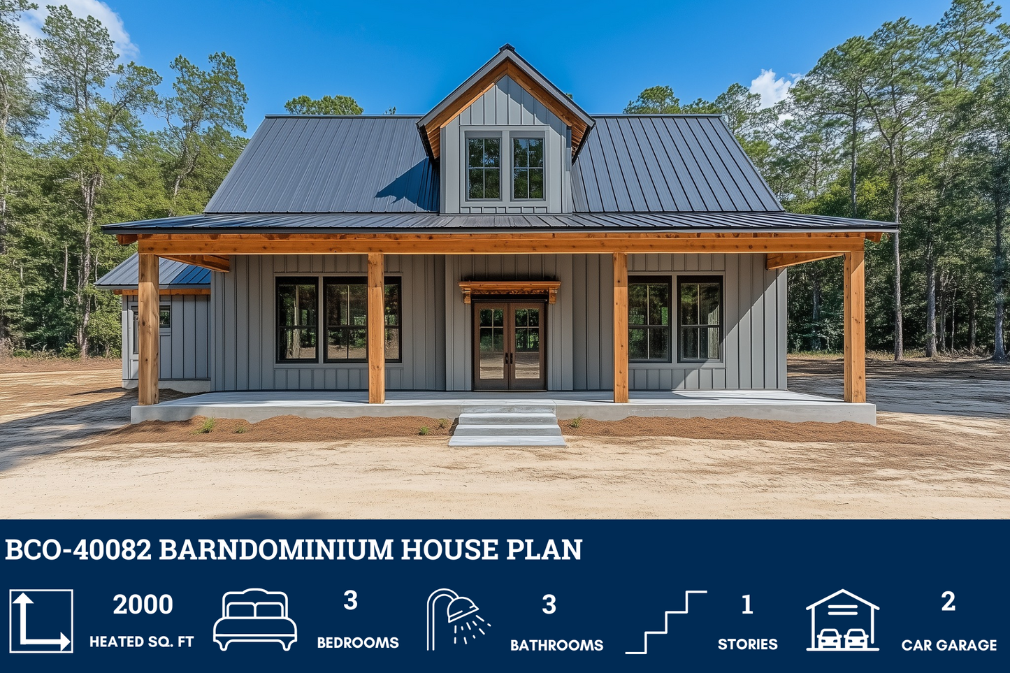 BCO-40082 Barndominium House Plan