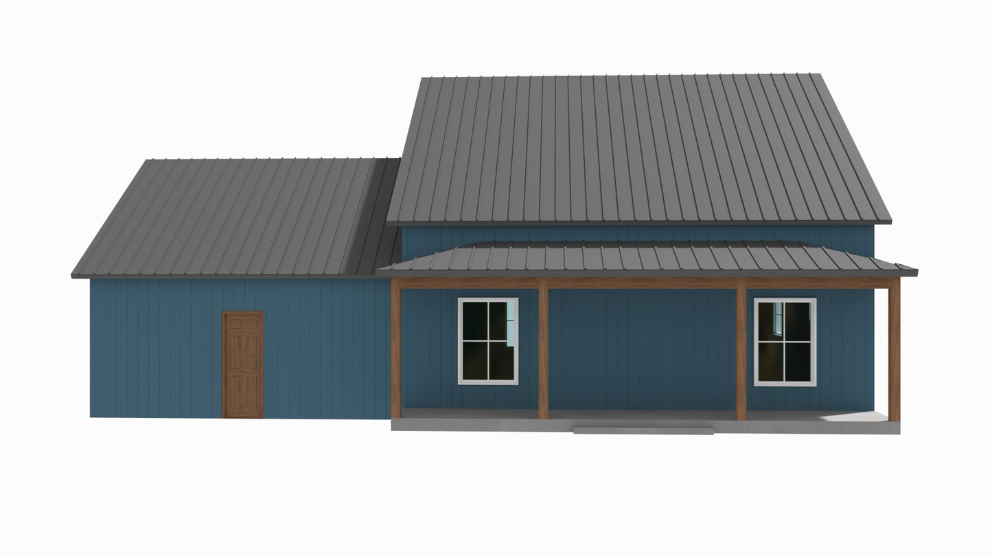 BCO-40086-L Lily Barndominium House Plan