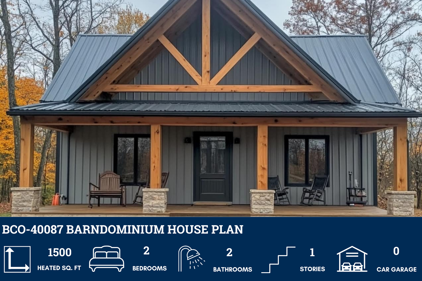 BCO-40087 Barndominium House Plan