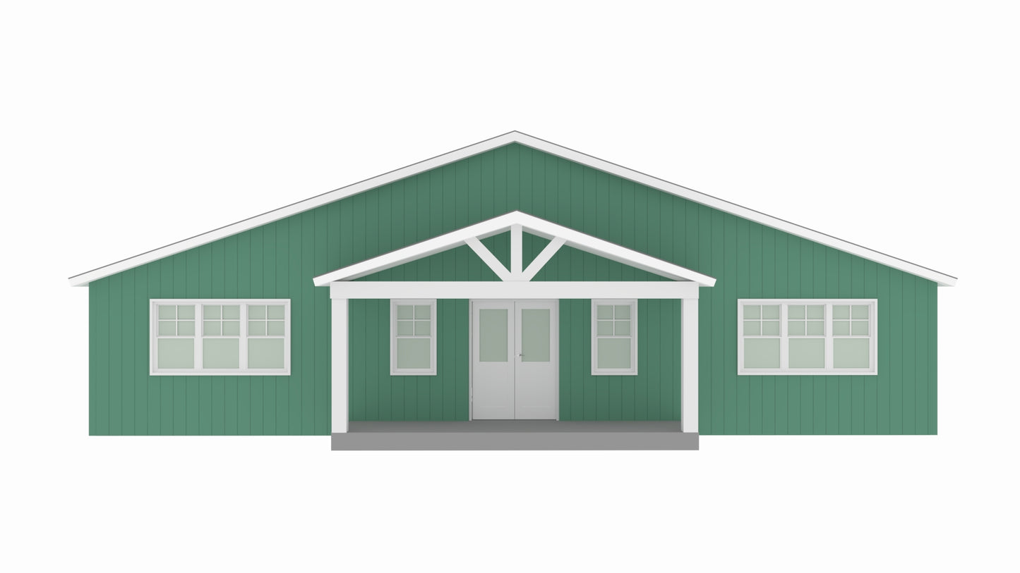 BCO-40091 Rodrigo Barndominium House Plan