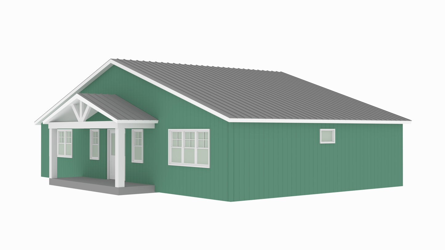 BCO-40091 Rodrigo Barndominium House Plan
