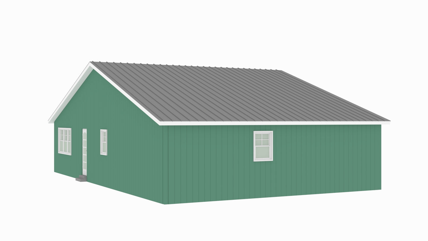 BCO-40091 Rodrigo Barndominium House Plan