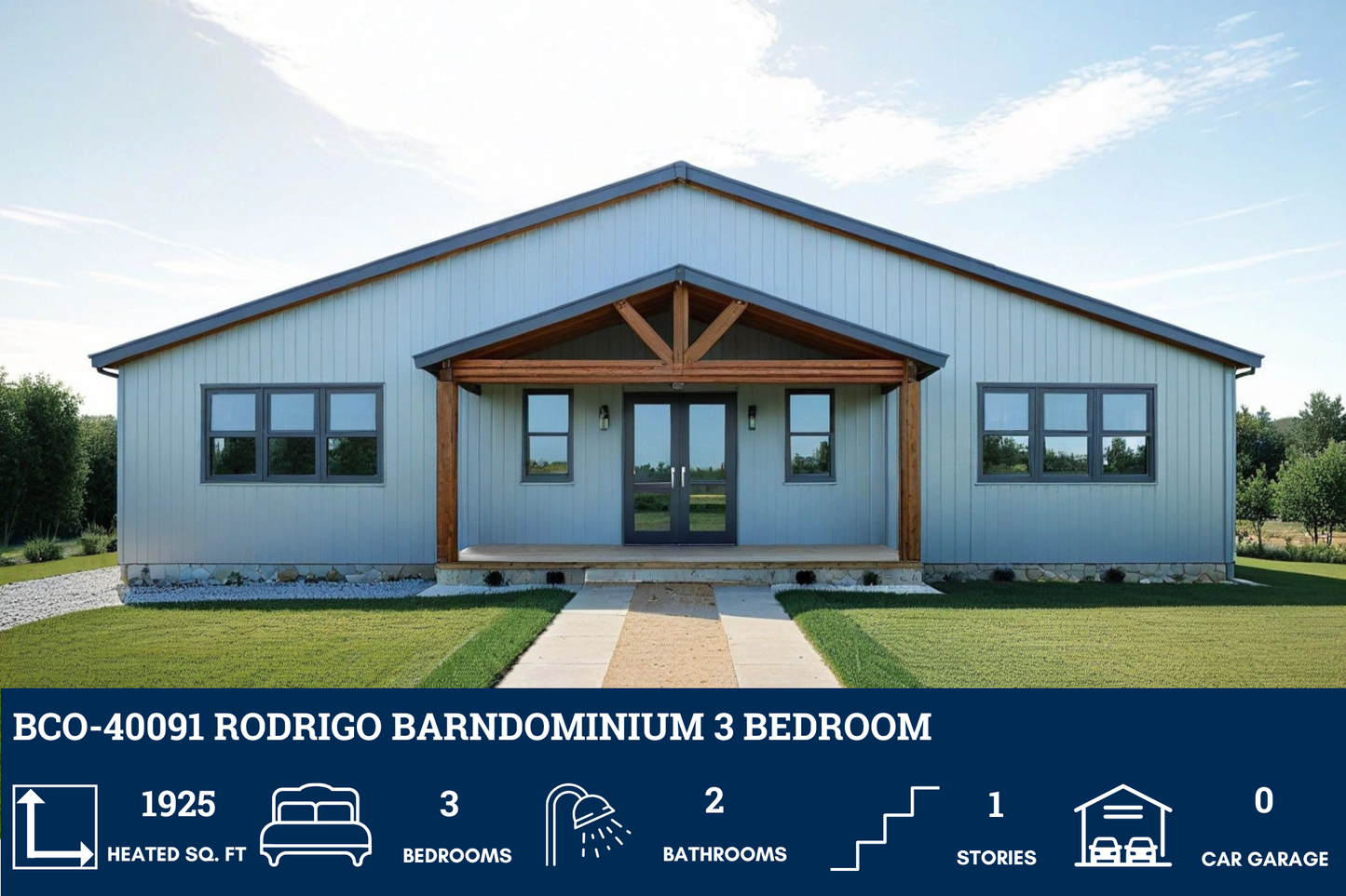 BCO-40091 Rodrigo Barndominium House Plan