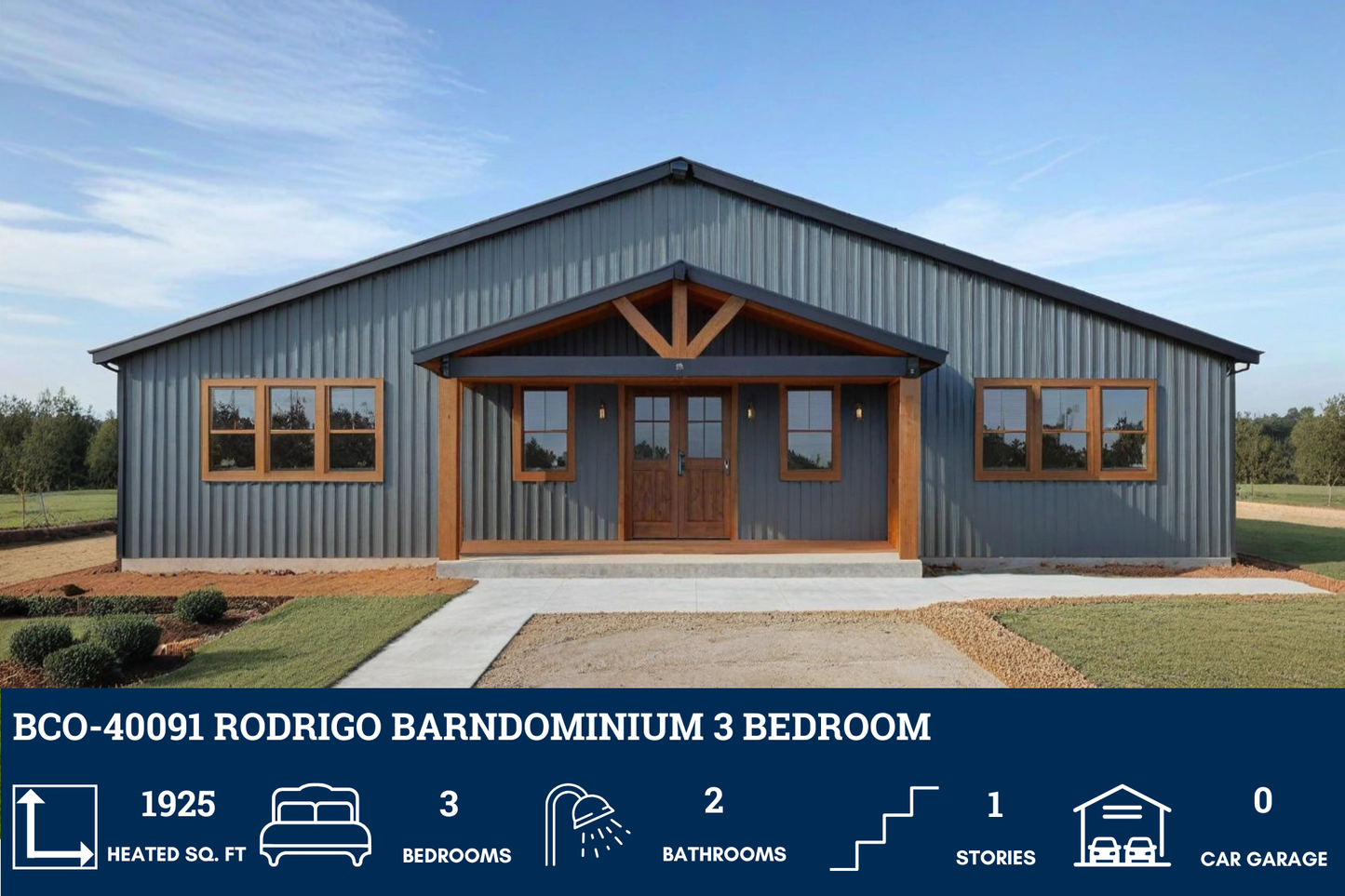 BCO-40091 Rodrigo Barndominium House Plan