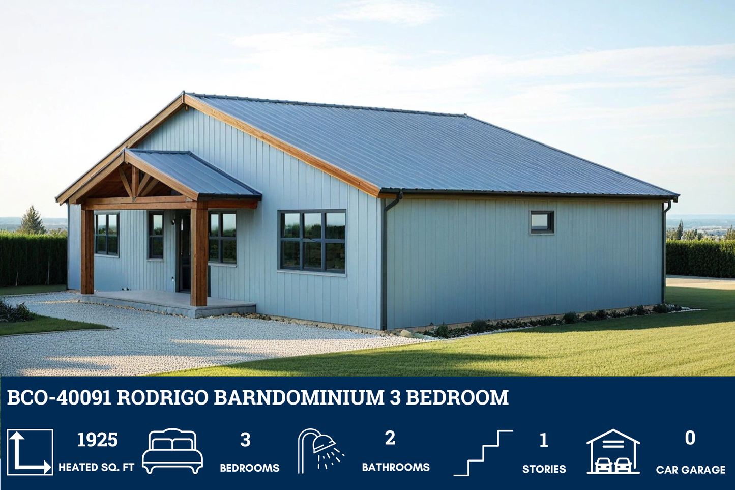 BCO-40091 Rodrigo Barndominium House Plan