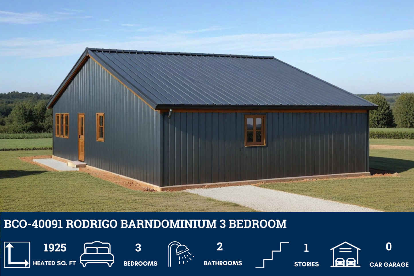 BCO-40091 Rodrigo Barndominium House Plan