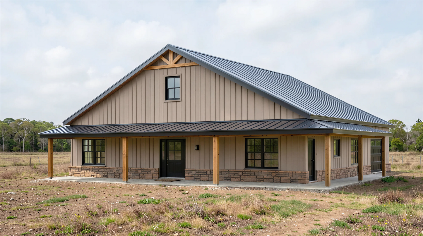 BCO-40092-R Rhonda Barndominium House Plan