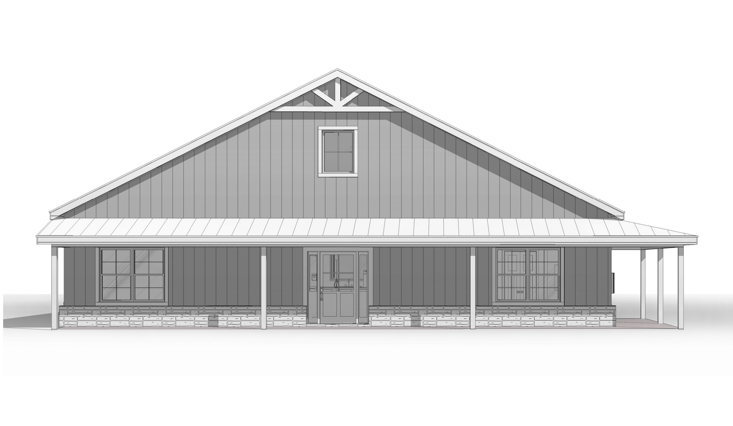 BCO-40092-R Rhonda Barndominium House Plan